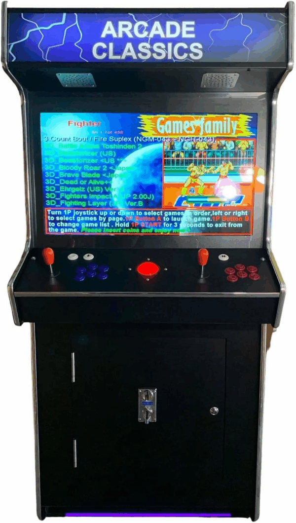 Full Size Commercial Grade Upright Standup Arcade Machine 2 Player 4500 Games 32 Inch Screen Black with 2 Shooting Guns - Image 2