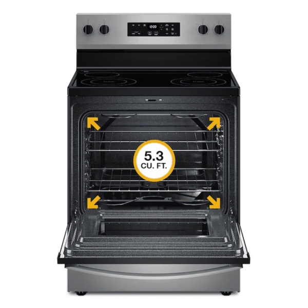 Flexible Cooktop 30-In Glass Top 4 Burners 5.3-Cu Ft Freestanding Electric Range ( Stainless Steel ) - Image 13
