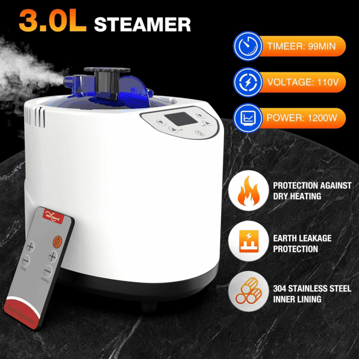 Portable Sauna Box for Home - Four-Sided Full-Size Steam Sauna Tent with 3 L Steamer, Chair, Remote Control, Infrared, Health Benefits and Relaxation - Image 2