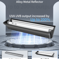 T8 Reptile Light Fixture Combo Kit 15W (New Upgrade), UVB Reptile Light Fixture with Desert UVB 10.0 18" Fluorescent Tube, UVA UVB Reptile Light for Lizard, Bearded Dragon, Tortoise - Image 3