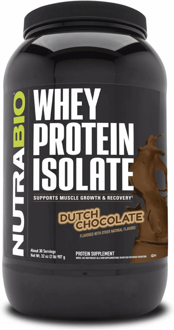 Whey Protein Powder Isolate Supplement – 25G of Protein per Scoop with Complete Amino Acid Profile - Soy and Gluten Free Protein Powder - Zero Fillers and Non-Gmo - Dutch Chocolate - 2 Lbs.