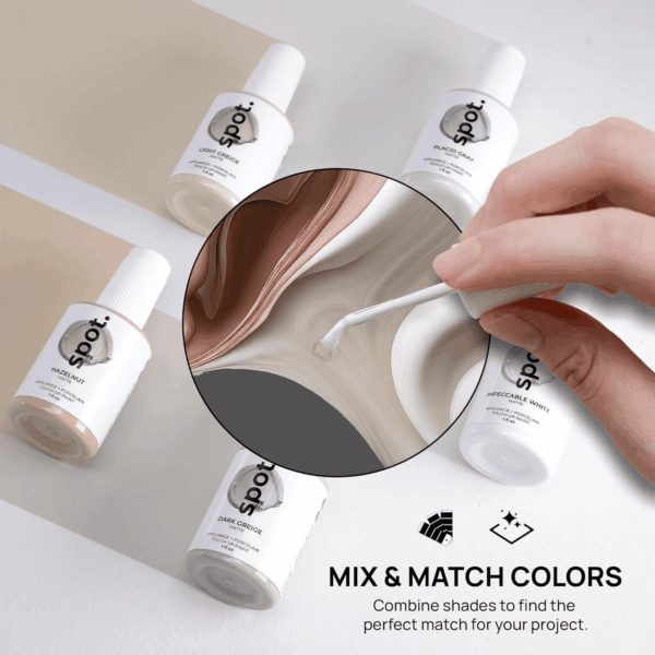 Touch Up-Paint, Matte Finish, for Cabinets, Walls, Windows, Doors, and Furniture, 3 Color Kit Matches 90% of Surfaces, Beige + White 3 Pack - Image 2