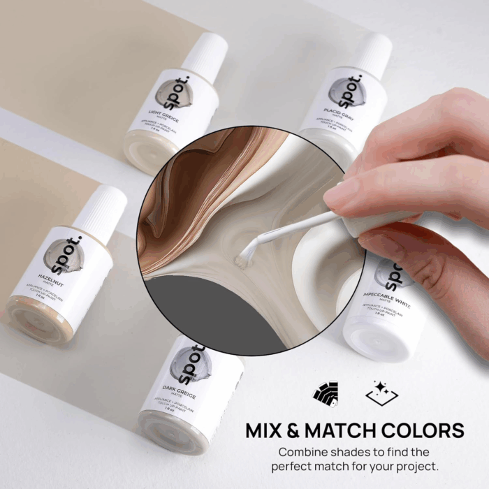 Touch Up-Paint, Matte Finish, for Cabinets, Walls, Windows, Doors, and Furniture, 3 Color Kit Matches 90% of Surfaces, Beige + White 3 Pack - Image 2