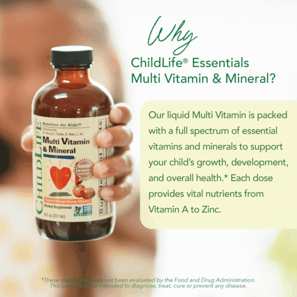 Kids Multivitamin & Mineral - Kids Vitamins, Liquid Multivitamin for Kids, Toddler Multivitamins, Liquid Vitamins, Baby Multivitamin - Natural Orange & Mango, 8 Fl Oz (Pack of 2) - Image 3