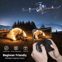 Drones with Camera for Adults 4K Brushless Motor Drone for Kids Beginners, FPV Foldable RC Quadcopter with Propeller Guards, 2 Batteries, 1500Mah, 130° Lens, Wifi, Voice Control, Gesture Photography, Gift Toys for Men Boys - Image 6