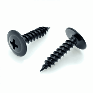 #8 X 3/4", 100 Qty Phillips Small Black Modified Truss Head Screws, Deep Thread Sharp Point, Carbon Steel Black Phosphate Coated Self-Tapping Screws for Wood & Metal (BCP1078)
