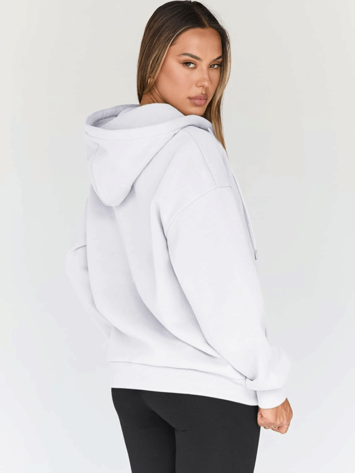 Womens Zip up Hoodies Oversized Sweatshirts Fall Fashion Outfits Casual Jackets 2025 Winter Clothes - Image 4