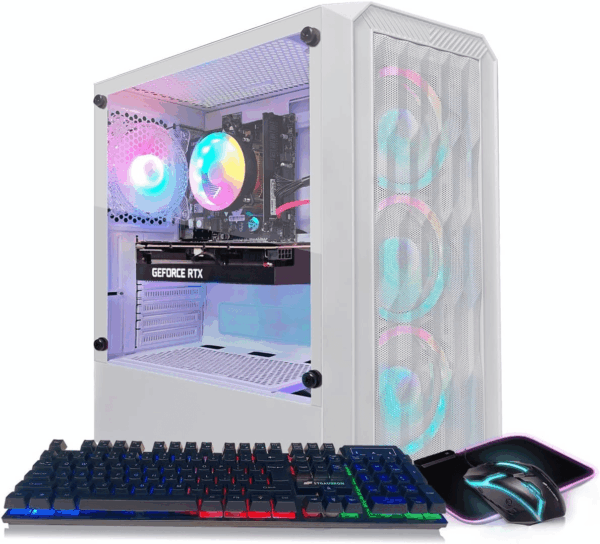 Gaming PC Computer Desktop, Geforce RTX 3050 Ti M 8G, Intel Core I7 up to 3.9Ghz, 16G Ram, 1T SSD, Wifi 600M, BT 5.0, RGB Fan X4, Windows 10 Home