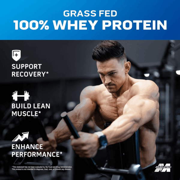 Grass-Fed Whey Protein Powder (Deluxe Vanilla, 1.8LB) - Whey Protein Smoothie & Milk Shake Mix Supports Muscle Gain & Recovery - 20G of Whey Protein for Women & Men - Non-Gmo & Gluten-Free - Image 2