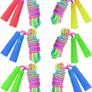 6 Pack Rainbow Jump Rope Set Jumping Ropes Physical Education Skipping Rope