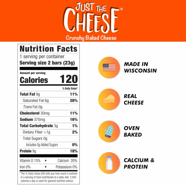 Cheese Crisps | High Protein Baked Keto Snack | Made with 100% Real Cheese | Gluten Free | Low Carb Lifestyle | CHEESE & AGED CHEDDAR BLEND, 0.8 Ounces (Pack of 10) - Image 2