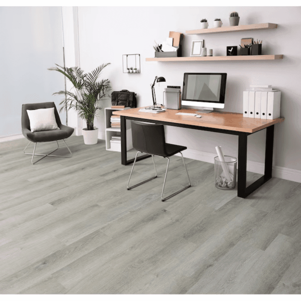 Slate Oak Gray Wood Look 6-Mil X 6-In W X 36-In L Waterproof and Water Resistant Interlocking Luxury Vinyl Plank Flooring ( 22.17-Sq Ft Carton ) - Image 3