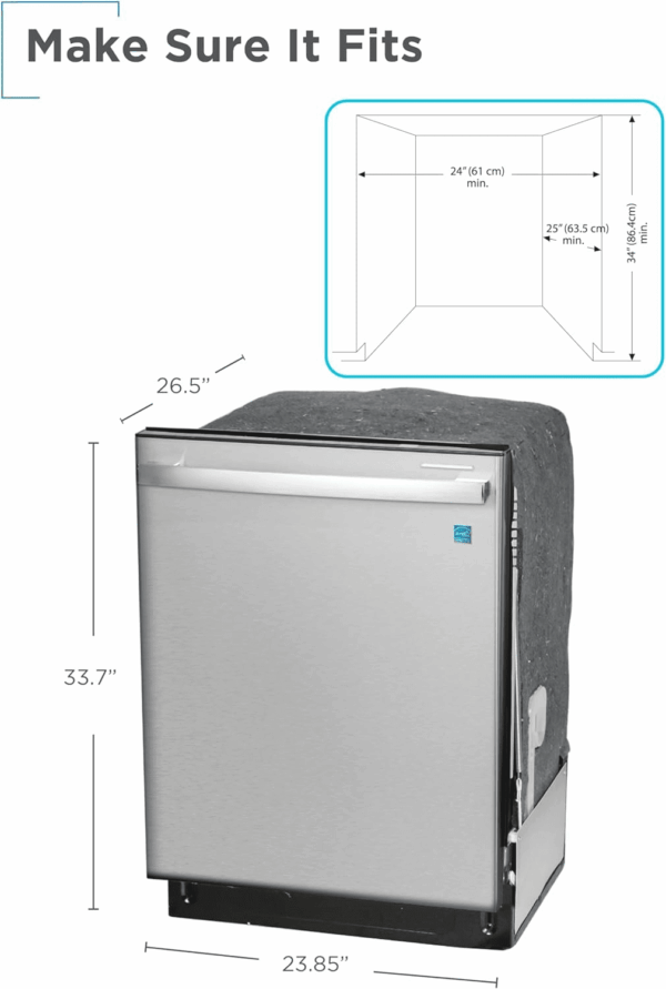 24" Built-In Dishwasher, Designer Series, 12-Place Setting Capacity with Stainless Steel Tub, Dish Washer with 6 Wash Programs, Low Noise, ENERGY STAR Certified, BDW300MHS - Image 7