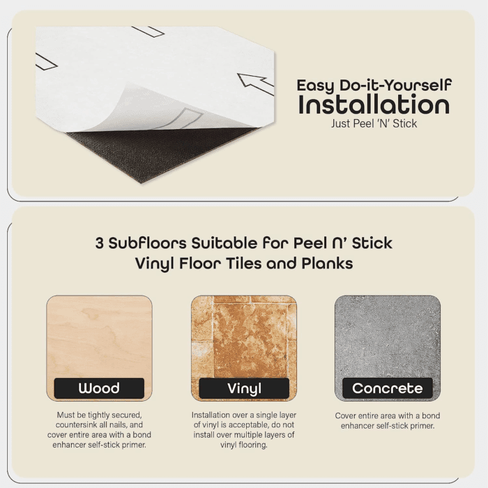 Tivoli Self Adhesive Vinyl Floor Tiles, 45 Tiles - 12" X 12", Charcoal Grey Wood - Peel & Stick, DIY Flooring for Kitchen, Dining Room, Bedrooms, Basements & Bathrooms by Achim Home Decor - Image 4
