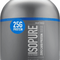Zero Carb 100% Pure Whey Isolate Protein Powder, Lactose Free, Gluten Free, with Vitamins, Creamy Vanilla, 25G Protein per Serving, 4.5 Lbs, 66 Servings