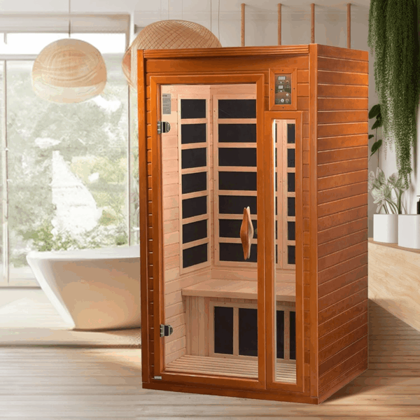 2-Person Home Sauna with Infrared Lighting and Integrated Speakers, Barcelona - Personal Indoor Luxury Spa for House and Gym - Image 8