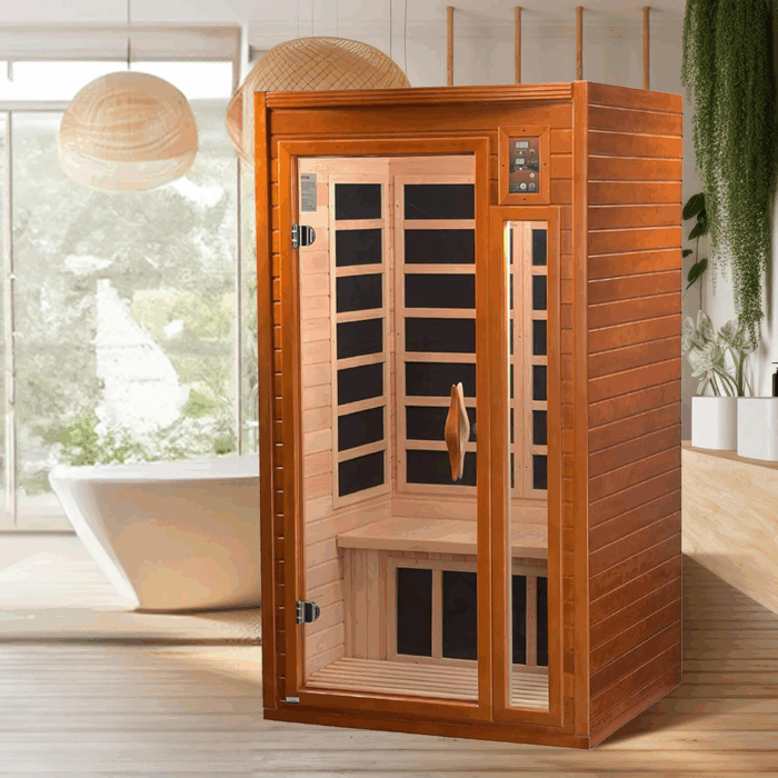 2-Person Home Sauna with Infrared Lighting and Integrated Speakers, Barcelona - Personal Indoor Luxury Spa for House and Gym - Image 8
