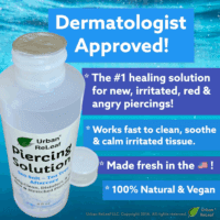 Piercing Solution ! Soothing Sea Salts & Tea Tree AFTERCARE 4 Oz, Ready to Use. Safely Clean and Calm New & Stretched Piercings. Gentle Effective Natural & Proven. Works Fast - Image 2