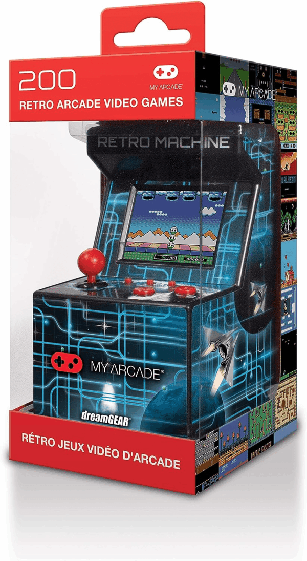 Retro Machine Playable Mini Arcade: 200 Retro Style Games Built In, 5.75 Inch Tall, Powered by AA Batteries, 2.5 Inch Color Display, Speaker, Volume Control - Image 6