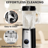 5 in 1 Blender and Food Processor Combo for Kitchen, Small Electric Food Chopper for Meat and Vegetable, 350W High Speed Blenders with 2 Speeds and Pulse for Smoothies and Shakes - Image 9