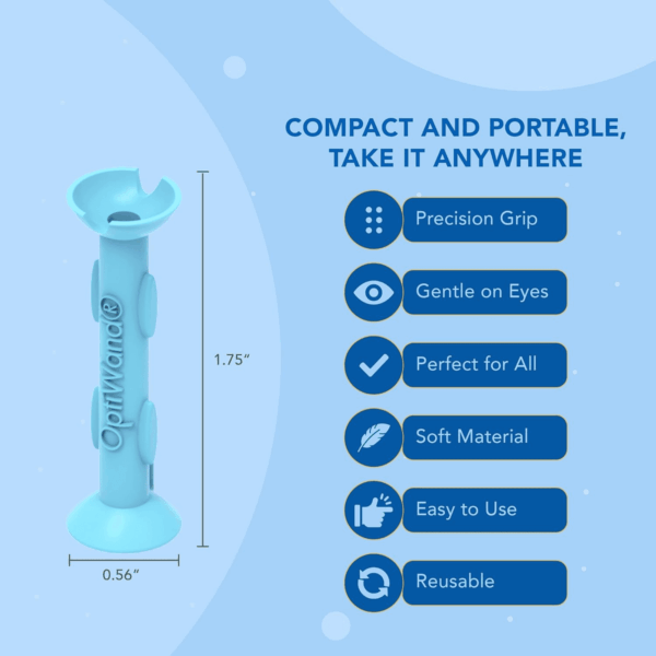 Portable Soft Contact Lens Removal & Insertion Tool - Silicone Rubber Eye Lens Inserter & Remover Device with Pincher End & Finger Grips - Safe & Easy to Use, Travel Size – 1.75" - Image 6