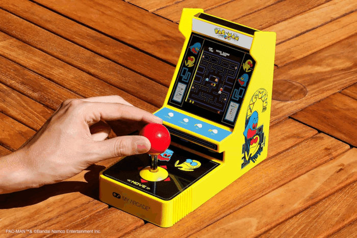 Pac-Man Joystick Player:Officially Licensed Retro Gaming Console, 2 Game Modes Classic Arcade Machine, Portable Game for Kids and Adults - Image 4
