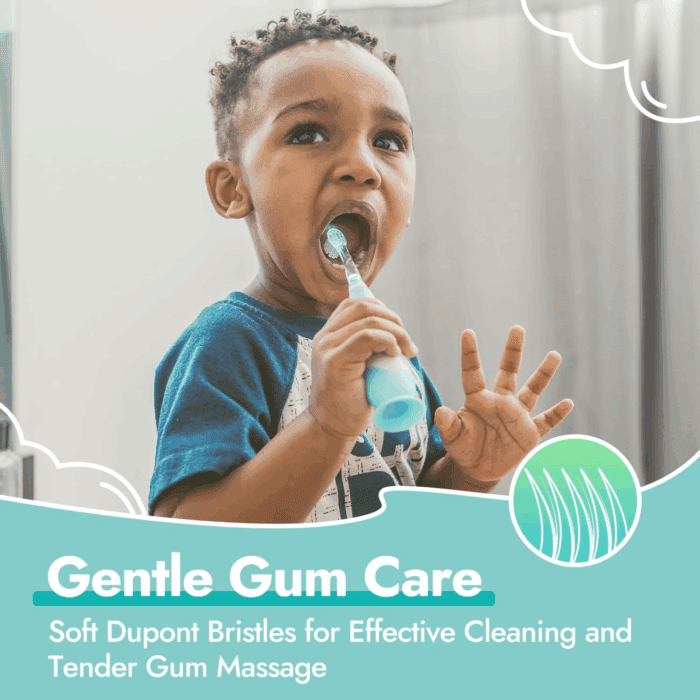 Replacement Toothbrush Heads - 4 Count | Compatible Babyhandy & Toddler Sonic Electric Toothbrushes (18-36 Months) - Image 3
