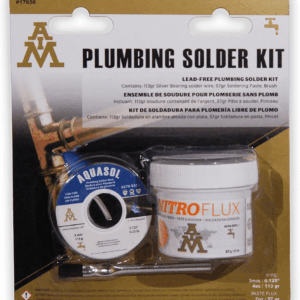 Plumbing Solder Kit with Solder Wire, Flux and Brush, Solder for Plumbing Repairs (113G / 4Oz)