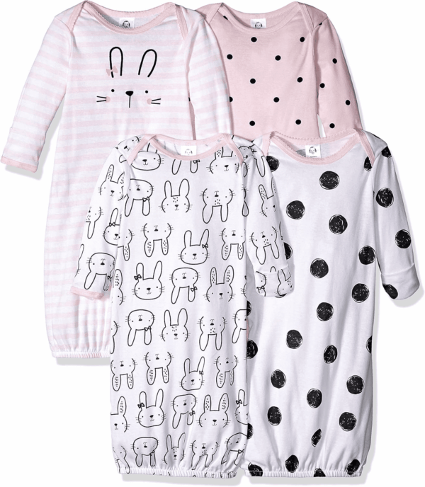 Baby Boy and Girls 4-Pack Sleeper Gown