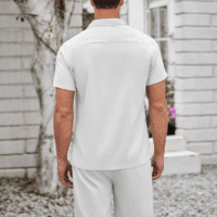 Mens Short Sets 2 Piece Summer Beach Outfits Short Sleeve Shirts and Shorts Sets for Men - Image 4