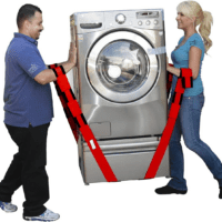 2-Person Lifting and Moving Straps - Lift, Move and Carry Furniture, Appliances, Mattresses or Any Item up to 800 Lbs. Safely and Easily like a Pro, Firehouse Red Special Edition