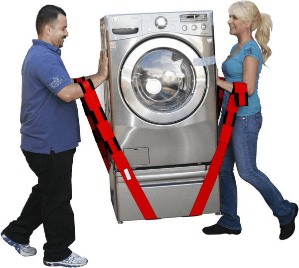 2-Person Lifting and Moving Straps - Lift, Move and Carry Furniture, Appliances, Mattresses or Any Item up to 800 Lbs. Safely and Easily like a Pro, Firehouse Red Special Edition