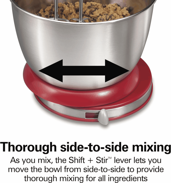 Classic Stand and Hand Mixer, 4 Quarts, 6 Speeds with Quickburst, Bowl Rest, 290 Watts Peak Power, Red (64654) - Image 5