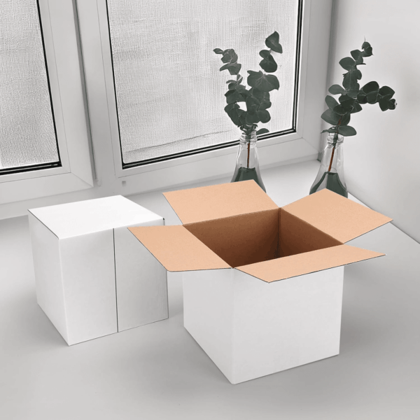 8X8X8 Shipping Boxes Set of 25, White Corrugated Cardboard Box for Small Business for Packaging Mailing - Image 5