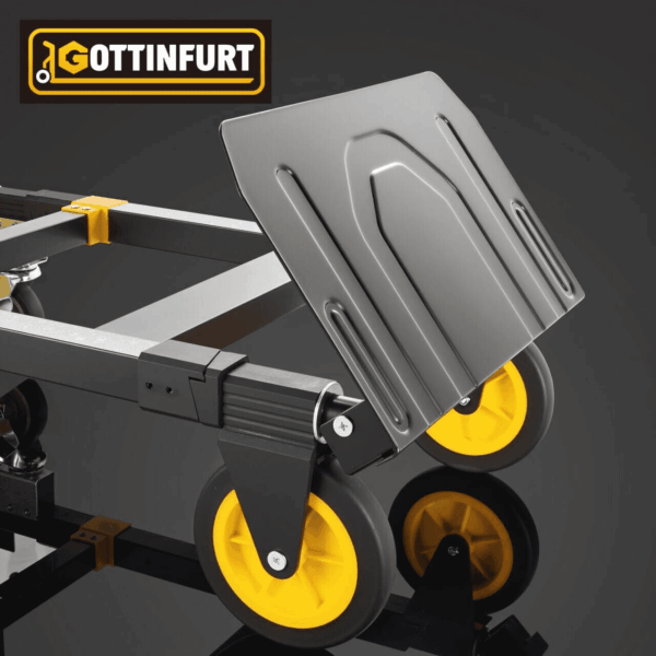 New Upgrated Convertible Hand Truck Dolly 3-In-1, Heavy Duty Hand Dolly Cart 500LB Capacity Foldable with Rubber Brake-Wheels, Anti-Slip Strip and 2 Elastic Ropes - Image 3
