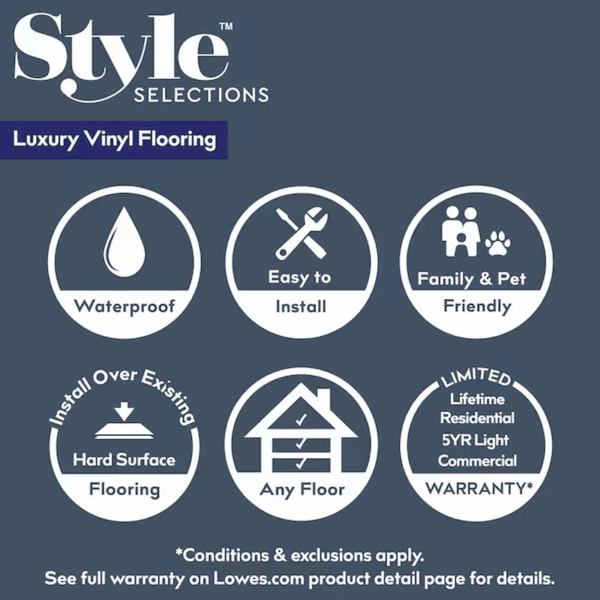 Slate Oak Gray Wood Look 6-Mil X 6-In W X 36-In L Waterproof and Water Resistant Interlocking Luxury Vinyl Plank Flooring ( 22.17-Sq Ft Carton ) - Image 9