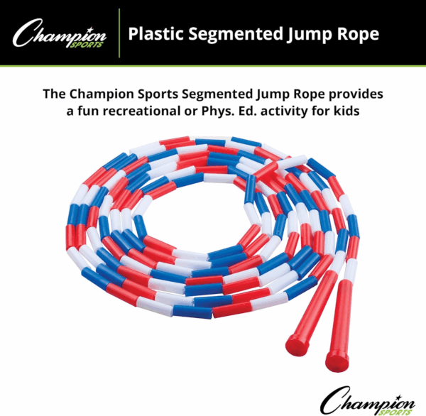 Classic Plastic Segmented Beaded Jump Ropes - Phys. Ed, Gym, Fitness and Recreational Use - Multiple Styles - Image 2