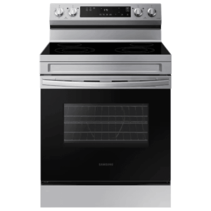 30-In Glass Top 4 Burners 6.3-Cu Ft Freestanding Electric Range ( Stainless Steel )