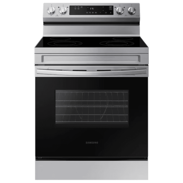 30-In Glass Top 4 Burners 6.3-Cu Ft Freestanding Electric Range ( Stainless Steel )