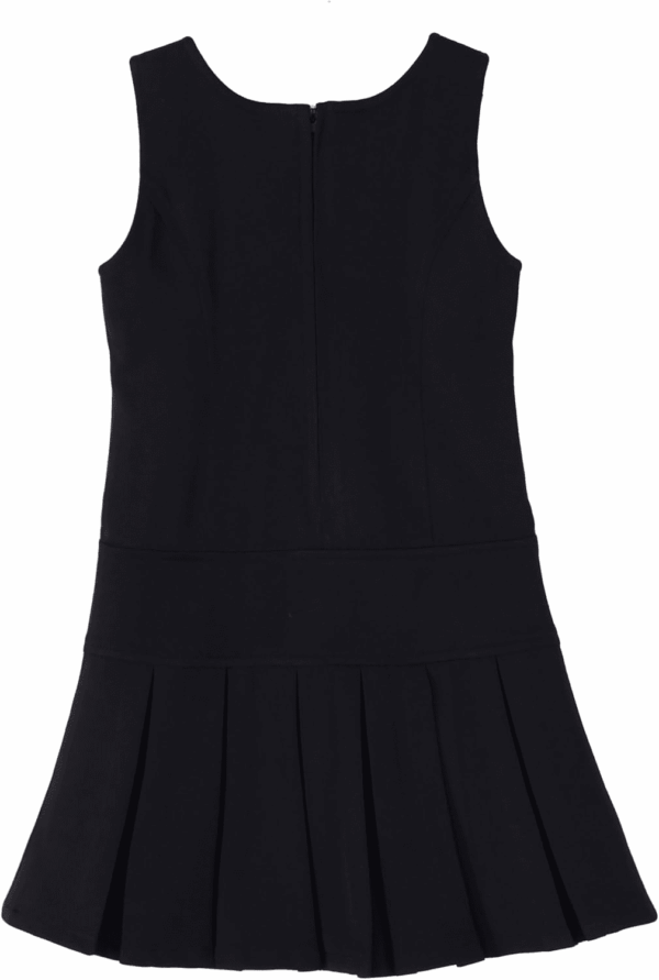 Girls School Uniform Jumper: Stretch Pleated Durable Kids Knee Length Sleeveless Dress - Image 3