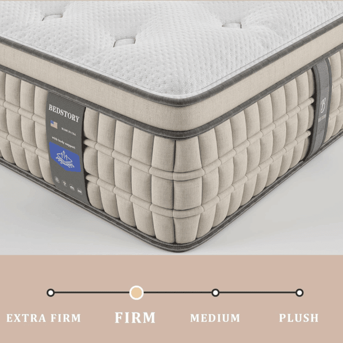 Firm Queen Mattress 12 Inch - Pain-Relieving Hybrid Mattress for Extra Lumbar & Hip Support - 365-Night Trial - Motion-Isolation Bed in a Box - Fiberglass-Free, Certipur-Us Certified - Image 3