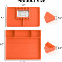 2 Pcs Silicone Tool Tray with Magnetic Small Parts Tray, Non-Slip Flexible Mechanic Automotive Tool Organizer Tool Storage Tool Holder Grip Mats, Christmas Day Gift for Men, Father’S Day Gift - Image 2