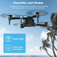 Drone with 1080P Camera - Foldable Remote Control Quadcopter with Voice Gesture Control, 3D Flip, One Key Start, Emergency Stop, 2 Batteries, Easier to Use, Toy for Kids Adults Beginners, Black - Image 4