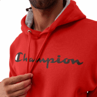 Men'S Powerblend Fleece Hoodie Sweatshirt with Script Logo (Regular and Big & Tall) - Image 4