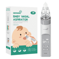 Nasal Aspirator for Baby, Electric Nose Aspirator for Toddler, Baby Nose Sucker, Automatic Nose Cleaner with 3 Silicone Tips, Adjustable Suction Level, Music and Light Soothing Function