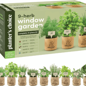 9 Herb Indoor Window Garden Kit - Mother'S Day Gift - House Plants Seeds - Best Unique Gift Ideas for Women, Mom, Friend, Her, Birthday, Housewarming, Mother - New Home Kitchen Gifts