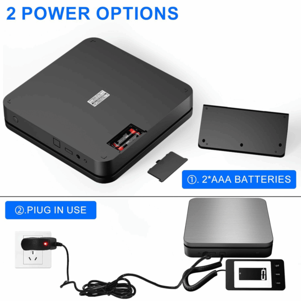 Shipping Scale with Ac Adapter 110Lbs/0.1Ozhighly Accurate Postal Scale with Hold/Tare/Split Displaylcd Display/Abs Waterproof Surface, Digital Postage Scale for Packages/Luggage/Pet - Image 5