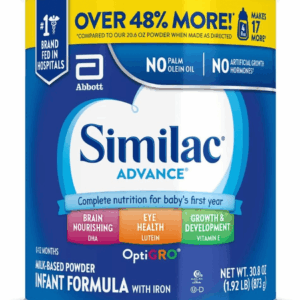 Advance Infant Formula with Iron, Baby Formula Powder, 30.8-Oz Value Can