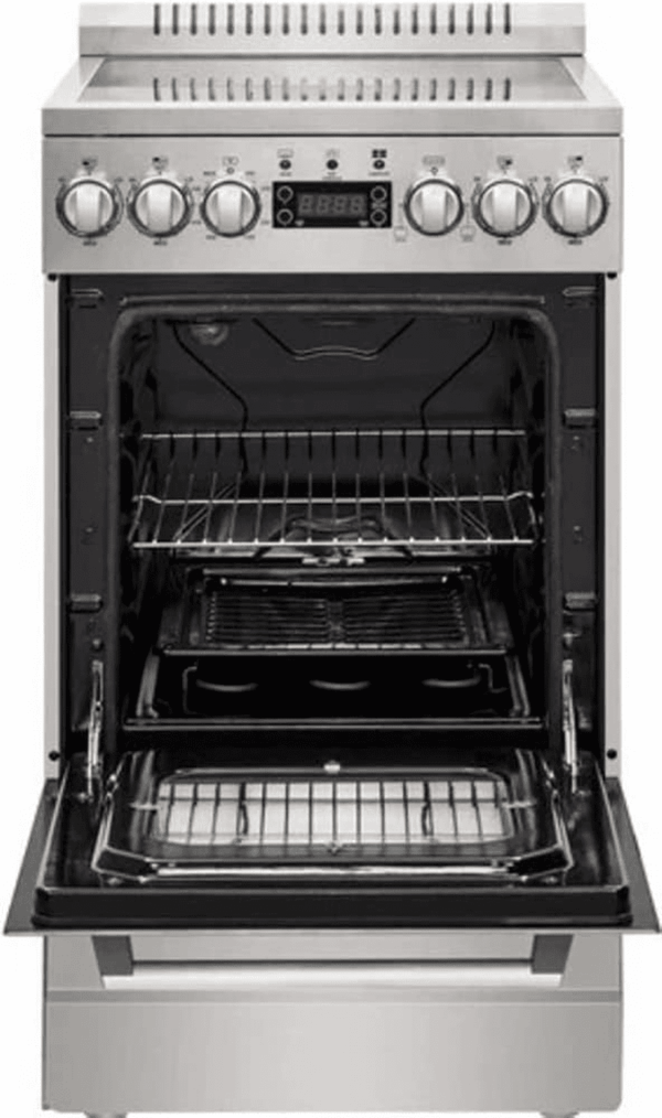 DER20P3S Electric Range Oven Elite Series Compact Design, 2-Cu.Ft. Capacity with 4 Coil Burners, Framed Glass Door, Storage Drawer and Broiler with Pan, 20-Inch, Stainless Steel - Image 4
