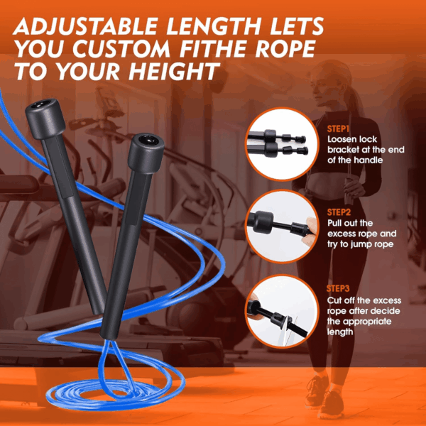 14 Pack Adjustable PVC Jump Rope for Cardio Fitness - Versatile Jump Rope for Women Men Kids Christmas Gift -Tangle-Free for Keeping Fit, Training, Workout - Image 3